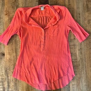 Lucky Brand Sheer Pink Top